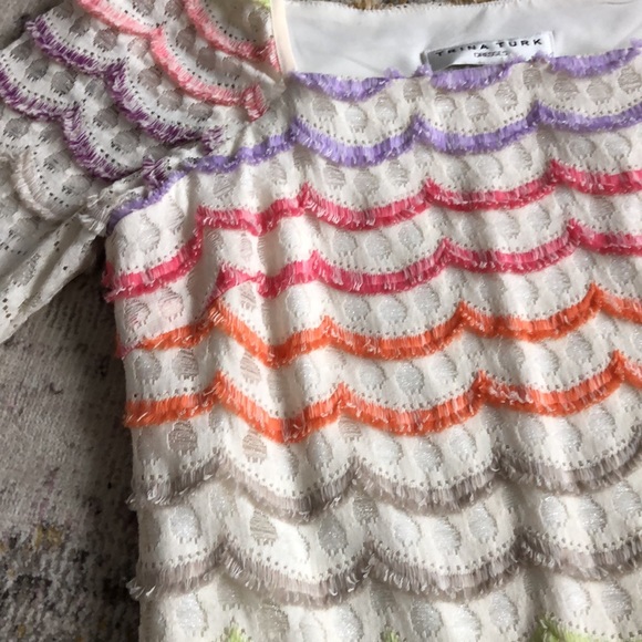 Trina Turk Scallop Fringe lace dress, size S - Picture 4 of 7